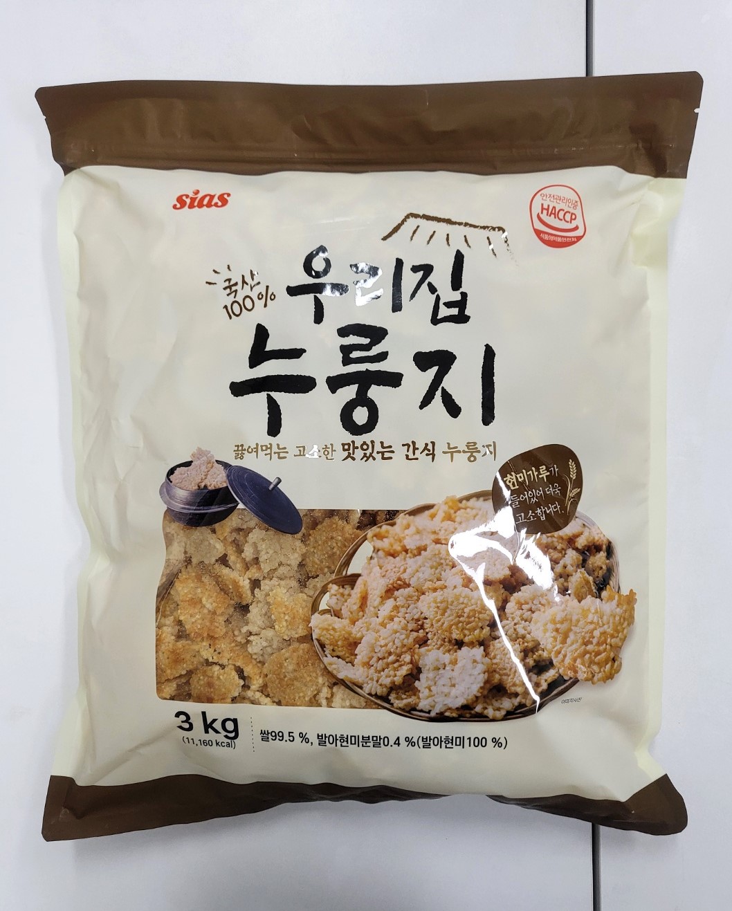 시아스 우리집누룽지 3kg (국산) : 대한푸드