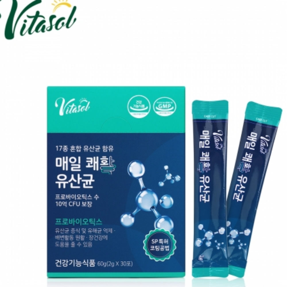복사_비타솔 매일 쾌활 유산균 30포 6개 모유 유래 락토바실러스 비피도박테리움 유해균억제 : 옥여사 몰