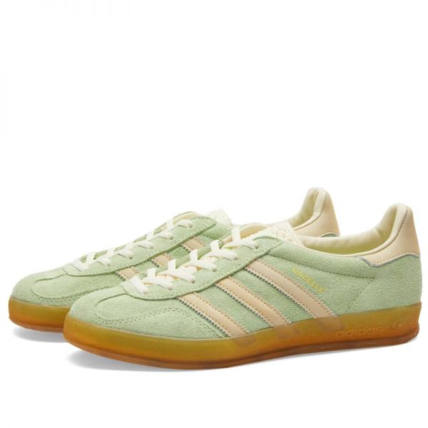 Adidas Gazelle Indoor - 세미 그린 스파크, 올모스트 옐로우 & 크림 화이트 : 우드버리직구