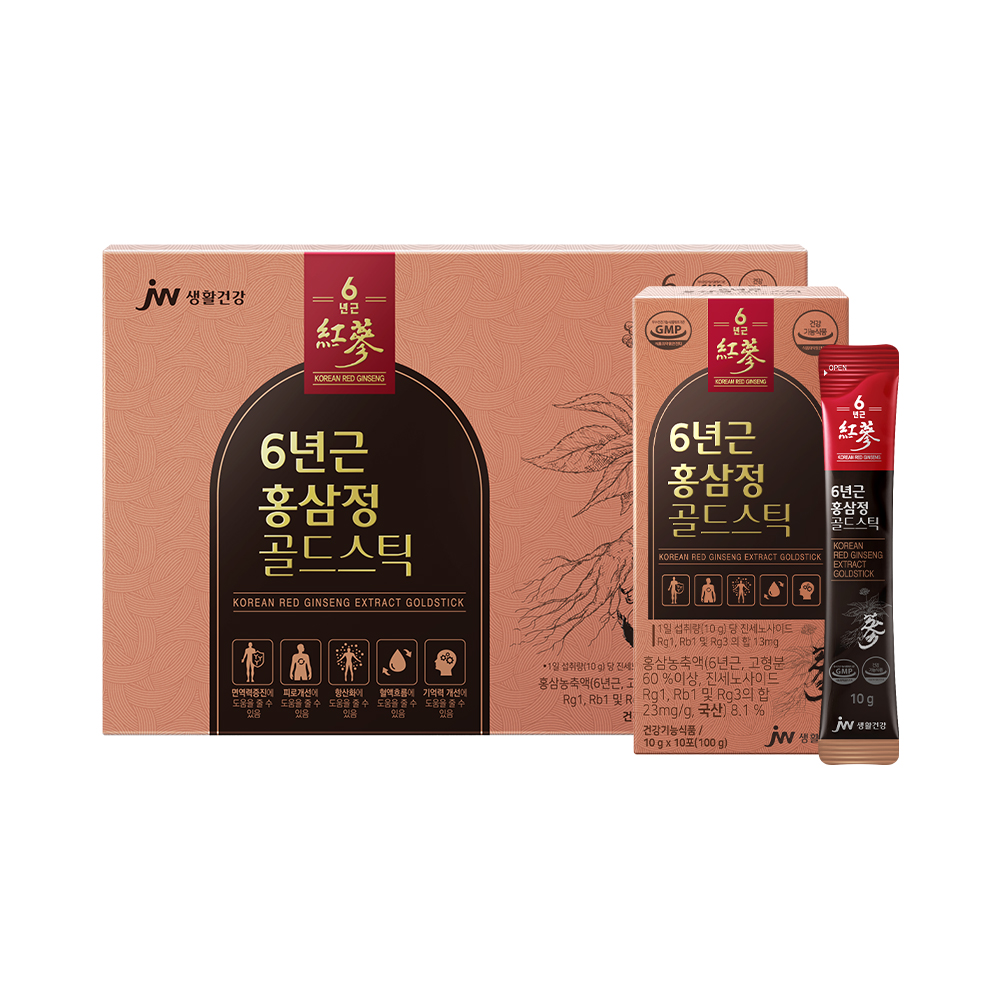 JW생활건강 6년근 홍삼정 골드스틱 홍삼스틱 X 1박스 (1개월분) : JW생활건강 본사직영몰