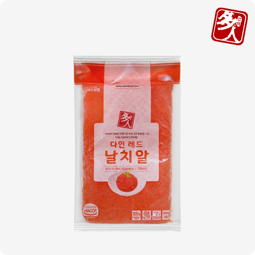 다인 날치알 레드 500g(날치알 34%) 레드날치알 알밥 마끼 동림 코아 업소용 식자재 : 다인푸드스토어