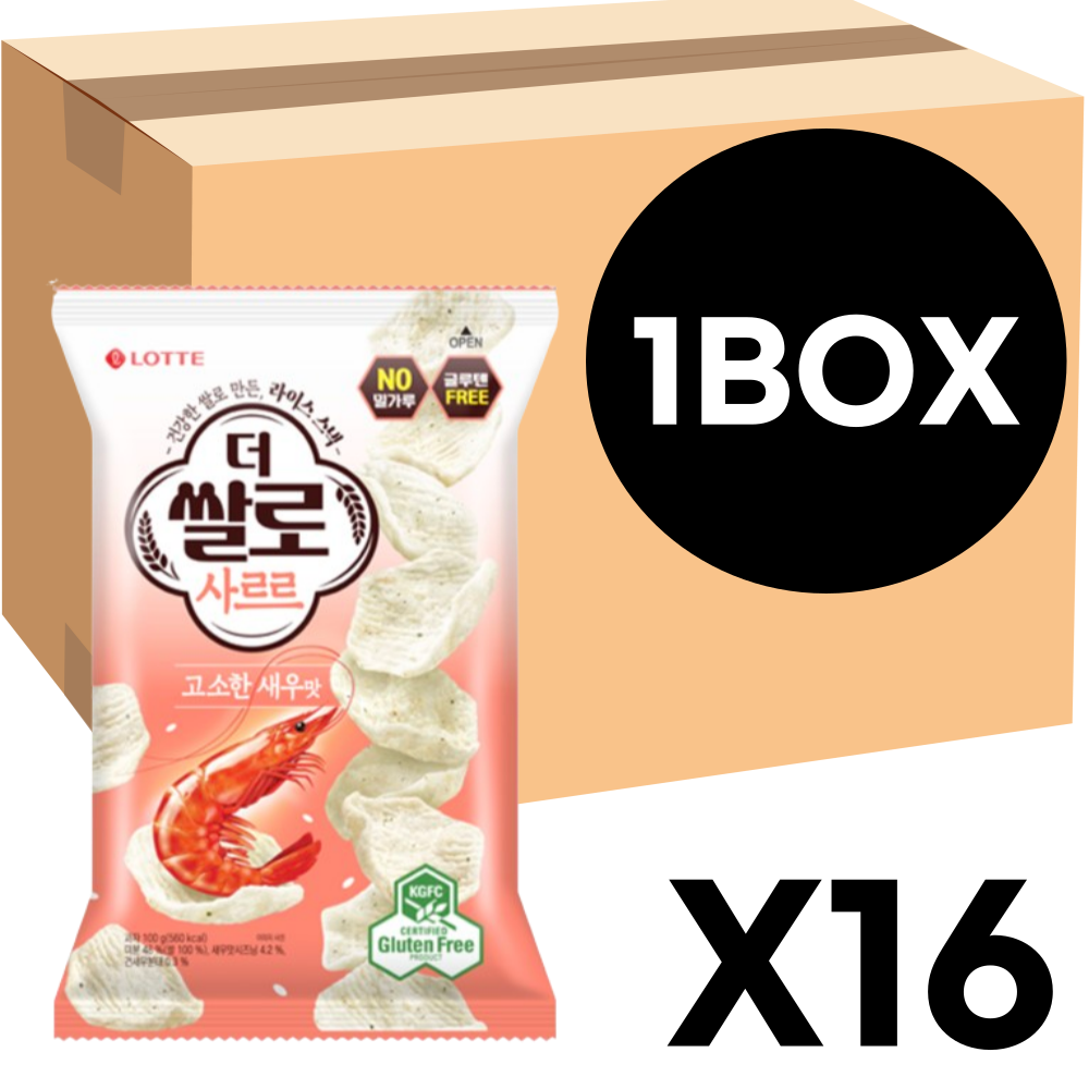더쌀로 사르르 고소한 새우맛 대용량 편의점 과자 50g 16개 1박스 : 덕구마켓25
