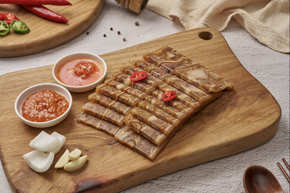 (도매) 국내산 돼지머리고기 슬라이스편육 500g 머릿고기함량90%이상 술안주 개업식 고사음식 : 훈푸드