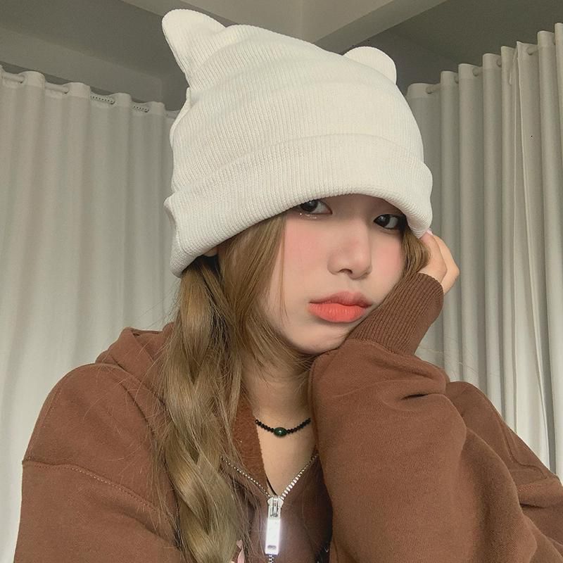 누전 남친집 고양이 귀 비니 큐티 토끼 귀 말랑말랑 직립 곰 귀 갈색 냉모녀 : 분홍레인
