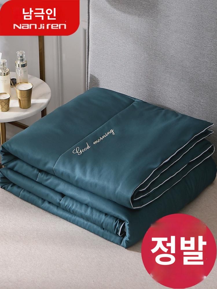 남극인  진드기 에어컨 이불 여름 이불 봄가을 이불 싱글 더블 여름 워싱 면 얇은 이불 여름 이불 : 젤린다드
