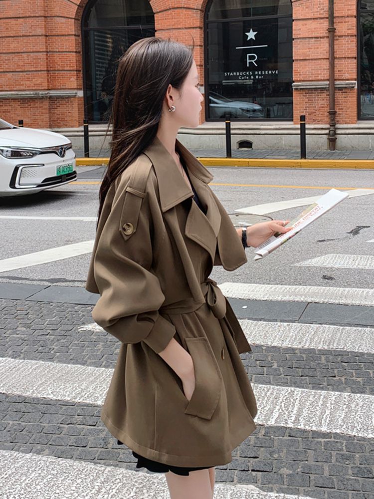 클래식한 모던한 심플 블랙 코트 신상 패션 기본템 : 오구이로