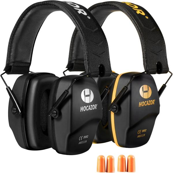 HO1006 슈팅 귀 보호 NRR 26dB 슈트 포 슈터 헌팅 레인지 레이싱 콘서트 스포츠 이벤트 공항 블랙옐로우 Black+lightgreen : 좋은머니크루파