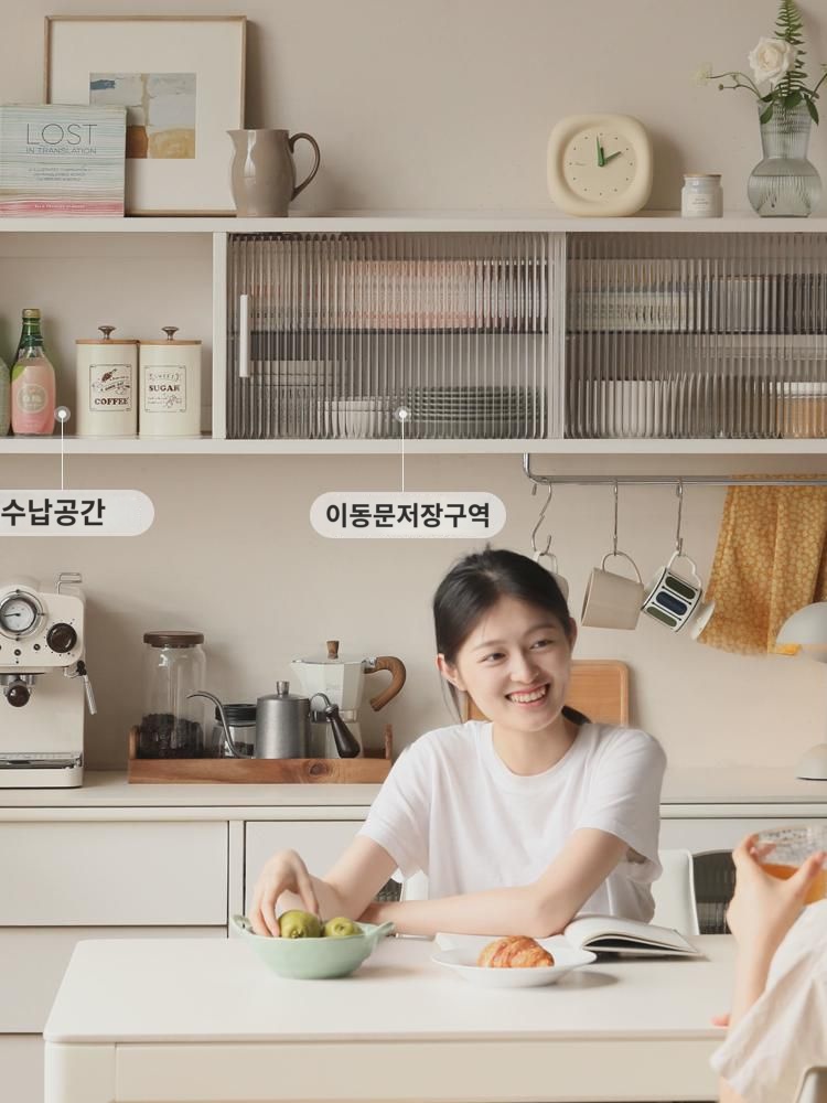 겐지 목어 원목 벽걸이 찬장 화이트 벽걸이 풍 벽걸이 찬장 식당 벽걸이 사물함 : 꼬비랑1