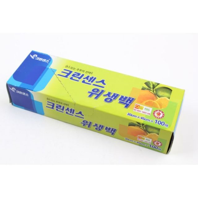 위생백 크린센스 30X45 일회용백 비닐백 100매 비닐봉투 주방 : 킴숀이컴08