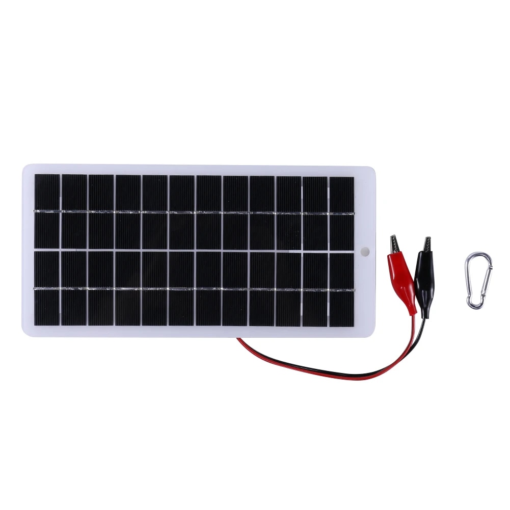 태양전지 태양광패널 태양광모튤 1-5PCS 10W 12V 태양 전지 패널 야외 방수 휴대용 휴대 보조베터리 충전기 배터리 충전 : 마장쉬