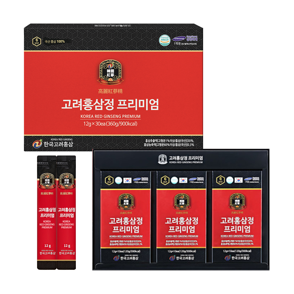 한국고려홍삼 고려홍삼정 프리미엄 12gX30포 : 한국고려홍삼 직영샾