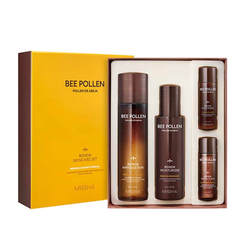 미샤 비폴렌 리뉴 스페셜 스킨케어 2종 스킨150ml+모이스처라이저130ml 화장품선물세트 촉촉한보습력 : 마인유통