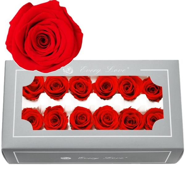 꽃 보존 작은꽃다발 웨딩 장식 DIY 재료 장미 3 4cm 12 꽃/박스 등급 A : 화수분69