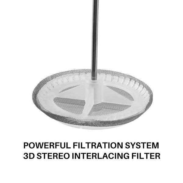 스텐샷잔 유리 3X 프렌치 프레스 커피 티 메이커 600ml 내열성 손잡이가 있는 : 루틴화수분