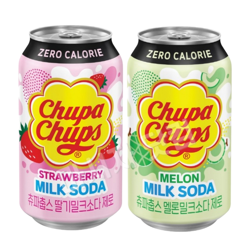 츄파춥스 제로 멜론 딸기밀크소다 355ml x 24캔 : 마시자닷컴