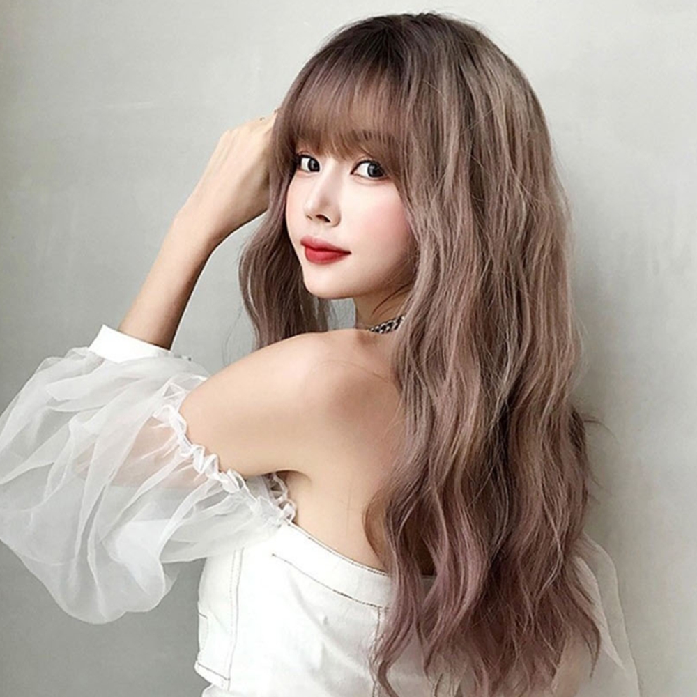 파마 긴머리통가발 장모 웨이브 물결 패션 S컬 58cm : 과즙푸디