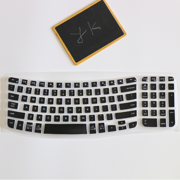 로지텍 WAVE KEYS 전용 블랙 키스킨 고탄력 TPU 방수 키보드 고급 커버 : 와이키몰