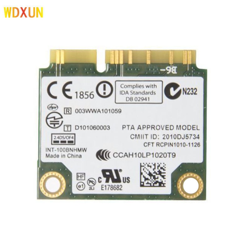 노트북 무선랜카드 Intel centrino WirelessN100 용 Wifi 카드 100bnhmw 150mbps 802.11b / g n 중간 미니 무선 pcie wlan : 엠엔제이30