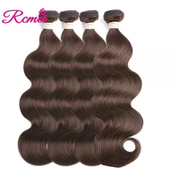 4 페루 바디 웨이브 헤어 번들 10A 인모 10-32 인치 초콜릿 브라운 레미 익스텐션 10inches 1pcs : 01대흥마트