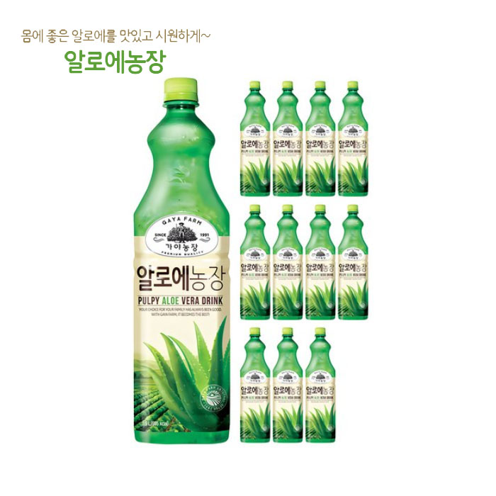웅진 알로에 음료 가야농장 1.5리터 x 12개 1박스 : 서건유통