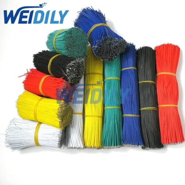 주석 도금 브레드보드 점퍼 케이블 와이어, 유연한 2 엔드 PVC 레드 블랙 컬러, 1007-24AWG, 26AWG, 5 cm, 6 8 10 15 50 개... 