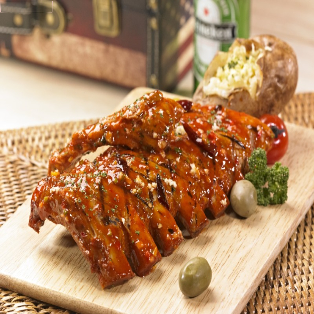 돼지 등갈비 돼지쪽갈비 바베큐 1kg＋1kg : 스마일 정육점