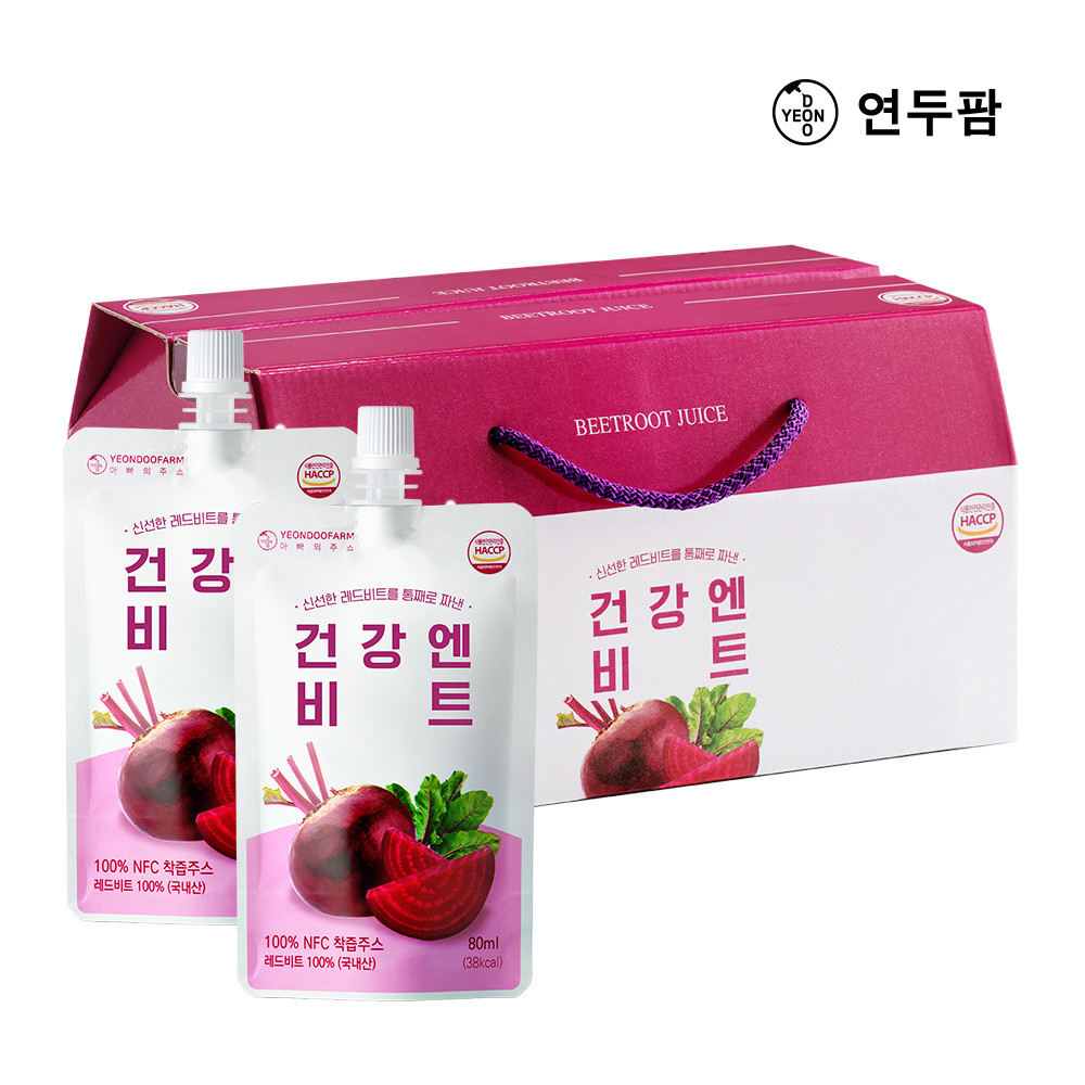 [연두팜] 100% 국내산 비트즙 80ml 30개입 한박스 : 사이소 경북고향장터