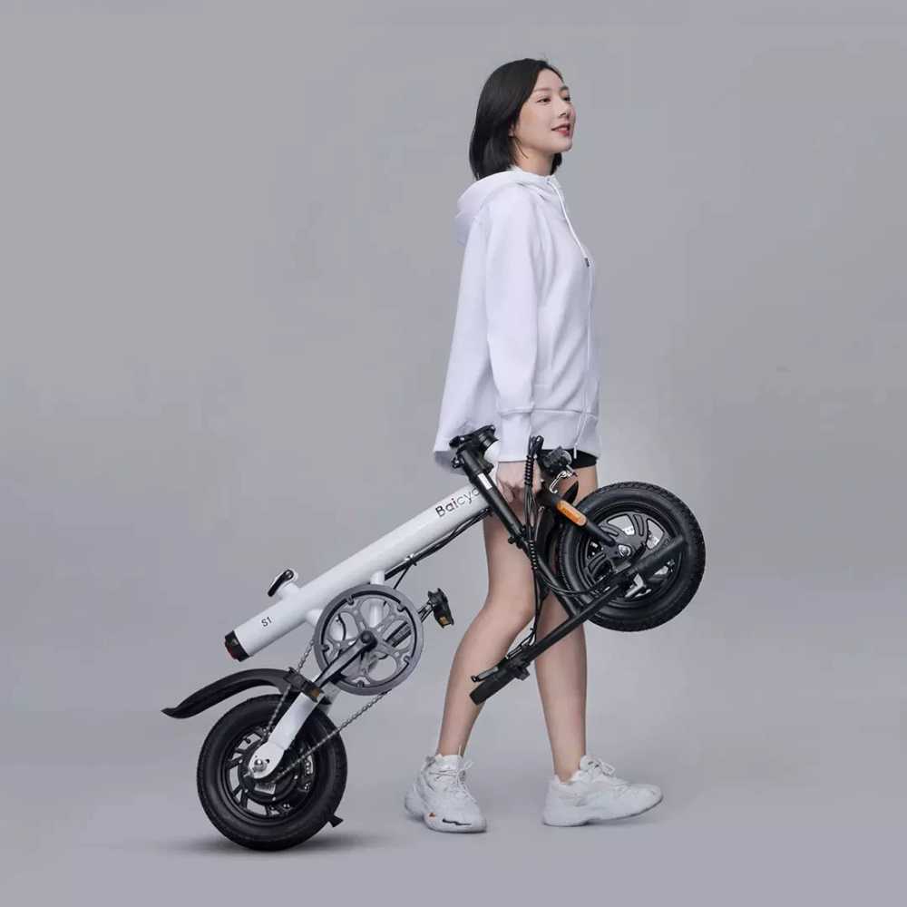 바이사이클 S1 전동 전기자전거 접이식 12인치 출퇴근 로드자전거 항속 25km : 백웅상회