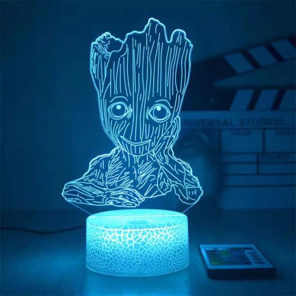 3D 시각적 착시 야간 조명 창의적인 LED 책상 램프 장식 7/16 변경 USB 전원 어린이 선물 : 더블유허브넷K
