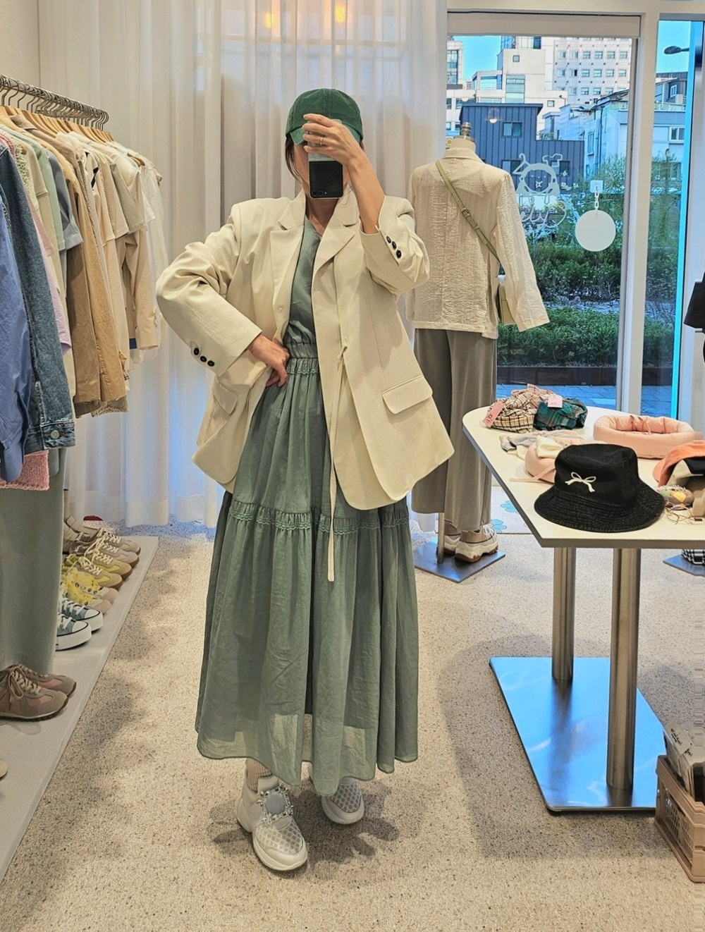 코튼 브이넥 레이스 롱 원피스 3color : 더코멜리