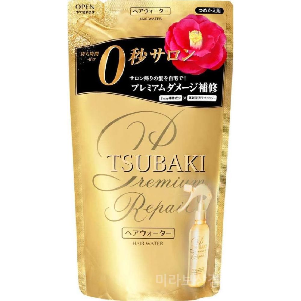 츠바키 TSUBAKI 프리미엄 리페어 헤어 워터 리필 200ml 3개 세트 : 미라보상점