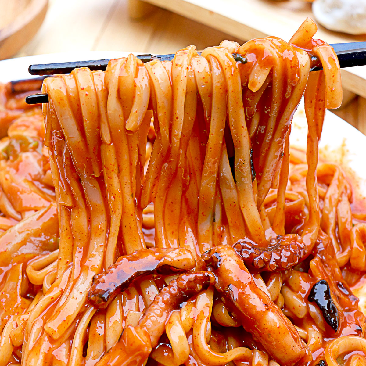 매콤한 낙지 비빔 칼국수 848g 낙지볶음 : 새댁농수산