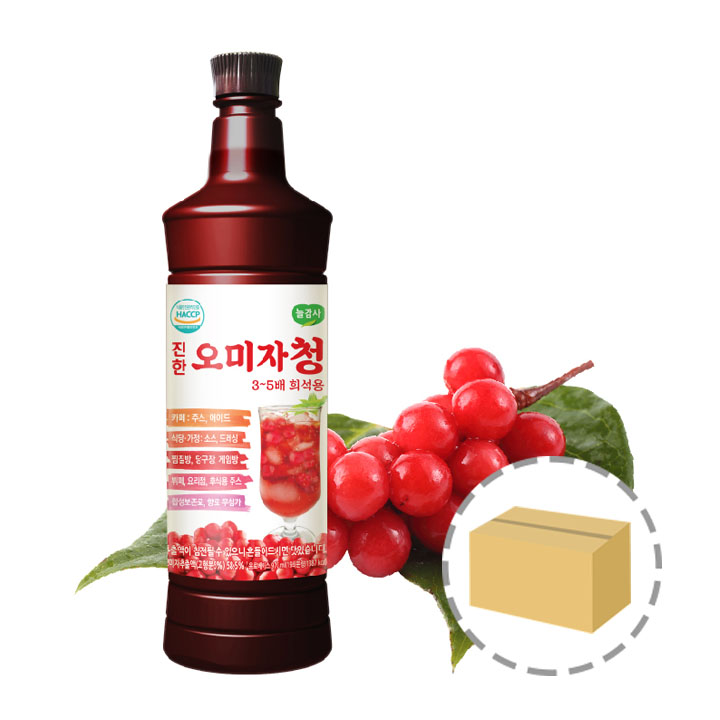 광야식품 진한 오미자청 원액 970ml 1BOX (15개입) : 담터다방