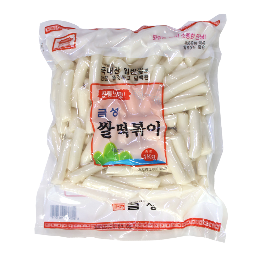 금성제면 국내산 쌀떡볶이 1kg x 10개 쫄깃한 떡볶이 쌀떡 : 세기유통