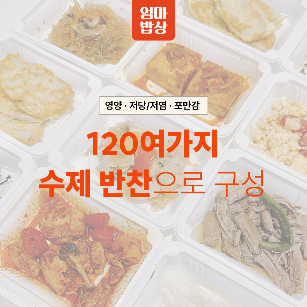 도시락 반찬 배달 정기 배송 일주일 구독 가정식 저당 저염식 집밥 집반찬 종류 추천 주문 : 엄마 밥상