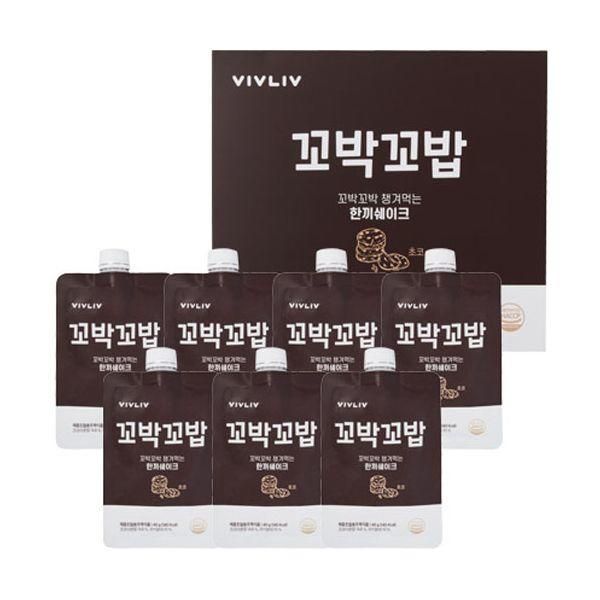 비브리브 꼬박꼬밥 식사대용 단백질 쉐이크 40g 7개 40g x 7개 : 세계로상회