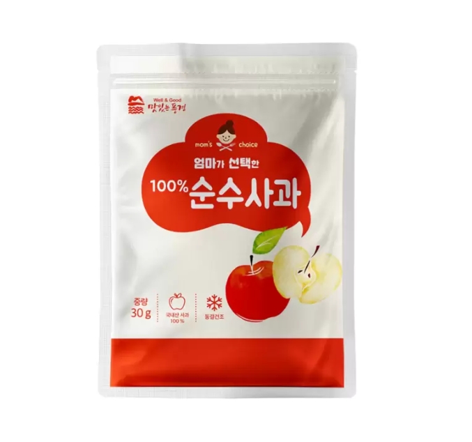 100% 순수사과 동결건조 과일 스낵 간식 30g x 10팩 : 풍연마켓