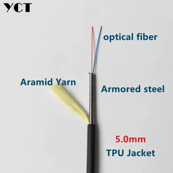 산업용 300M 6 코어 LC-LC OM3 10 기가비트 멀티 모드 TPU 필드 기갑 광섬유 점퍼 LED 프로젝션 임대 DVI HDMI 익스텐더 : 아원상사