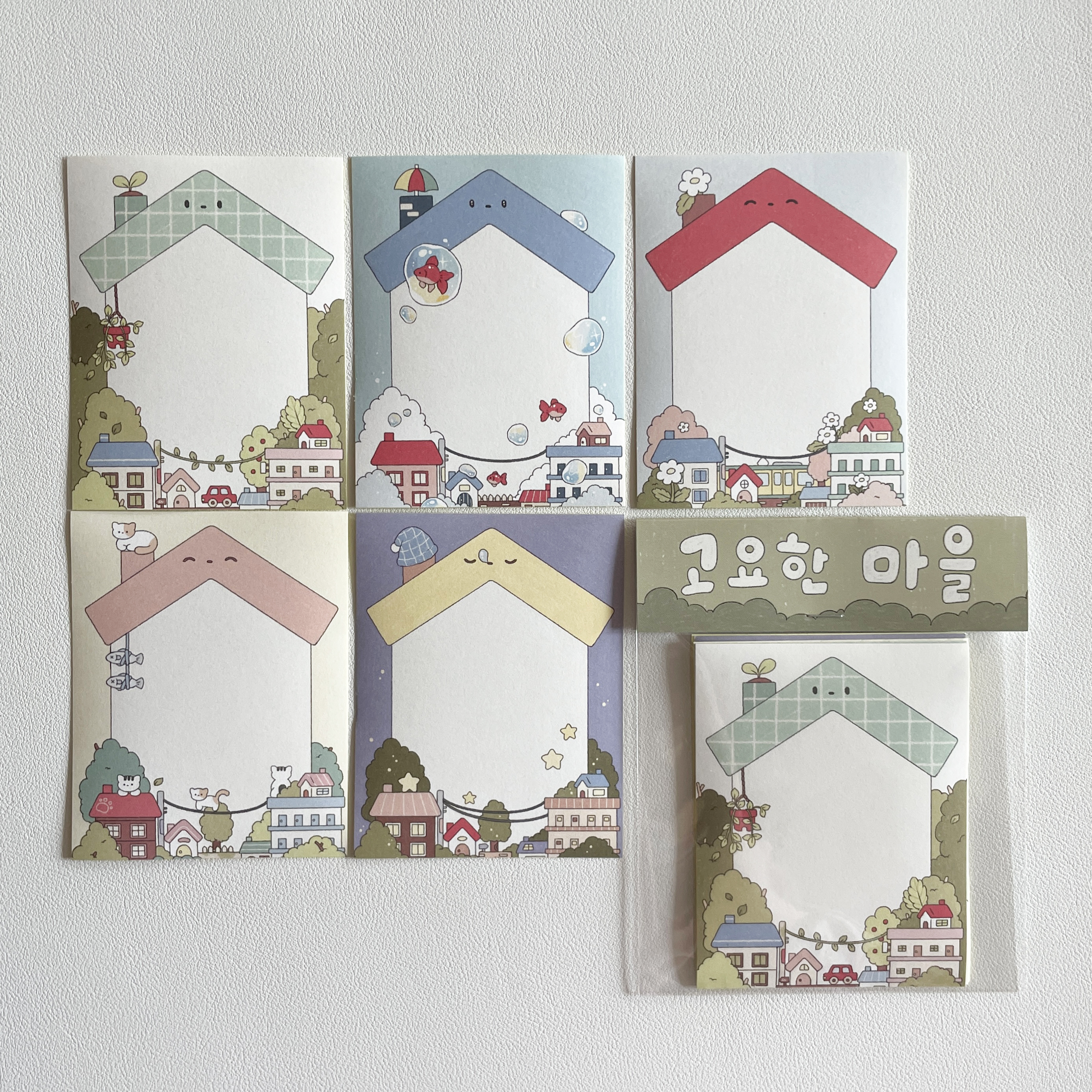 고요한 마을 사각 모조지팩 : 헤이 오오 스튜디오