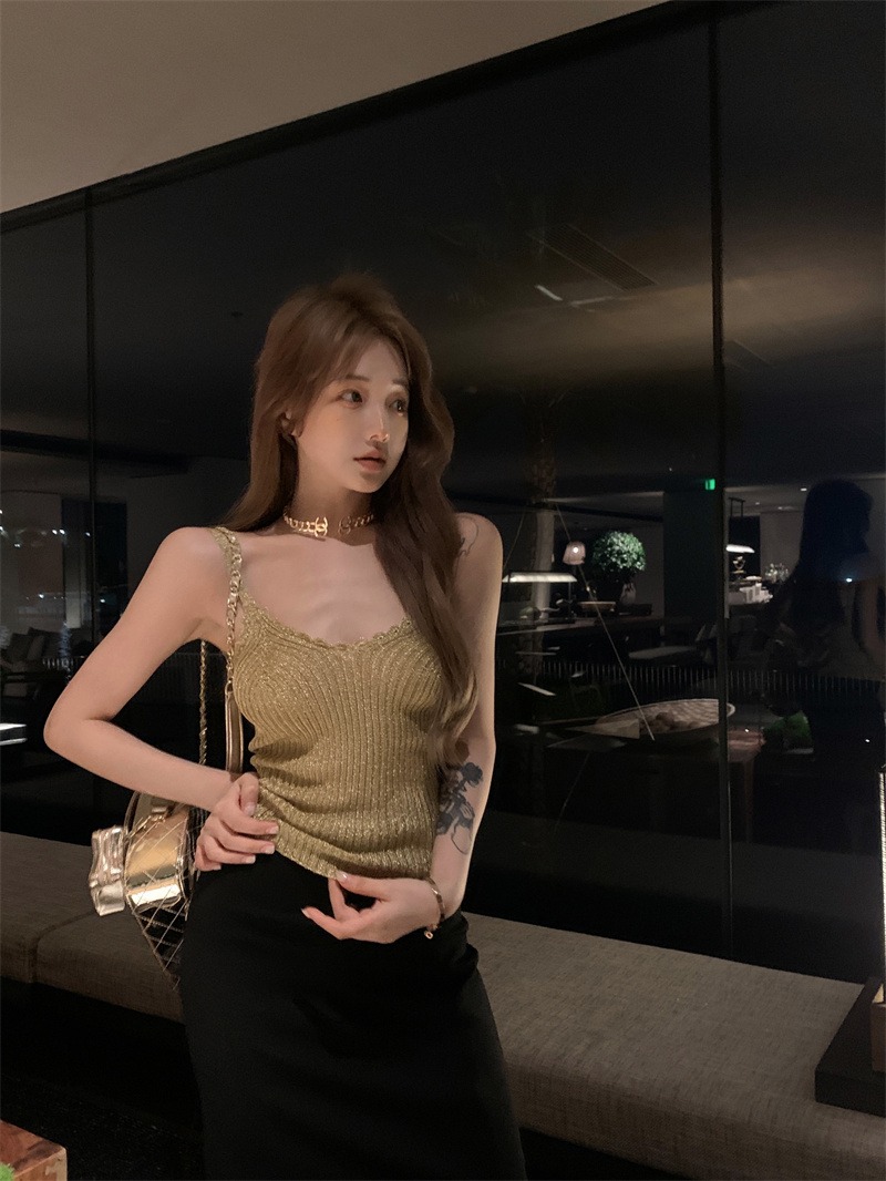 모먼트 나시 골지 블링 티셔츠 2color : 로앤핏