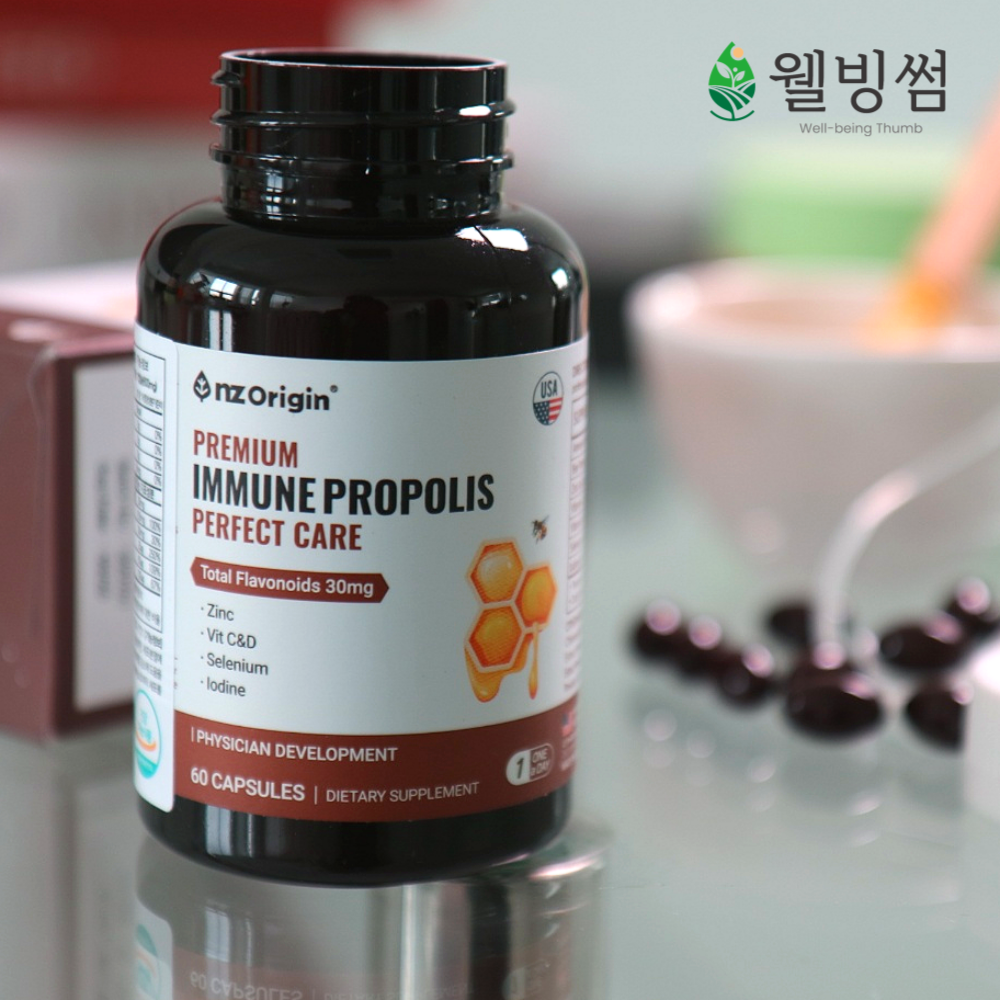 면역력 호주산 이뮨 프로폴리스 아연C 플러스 플라보노이드 플로폴리스 60캡슐, 1개 : 웰빙썸