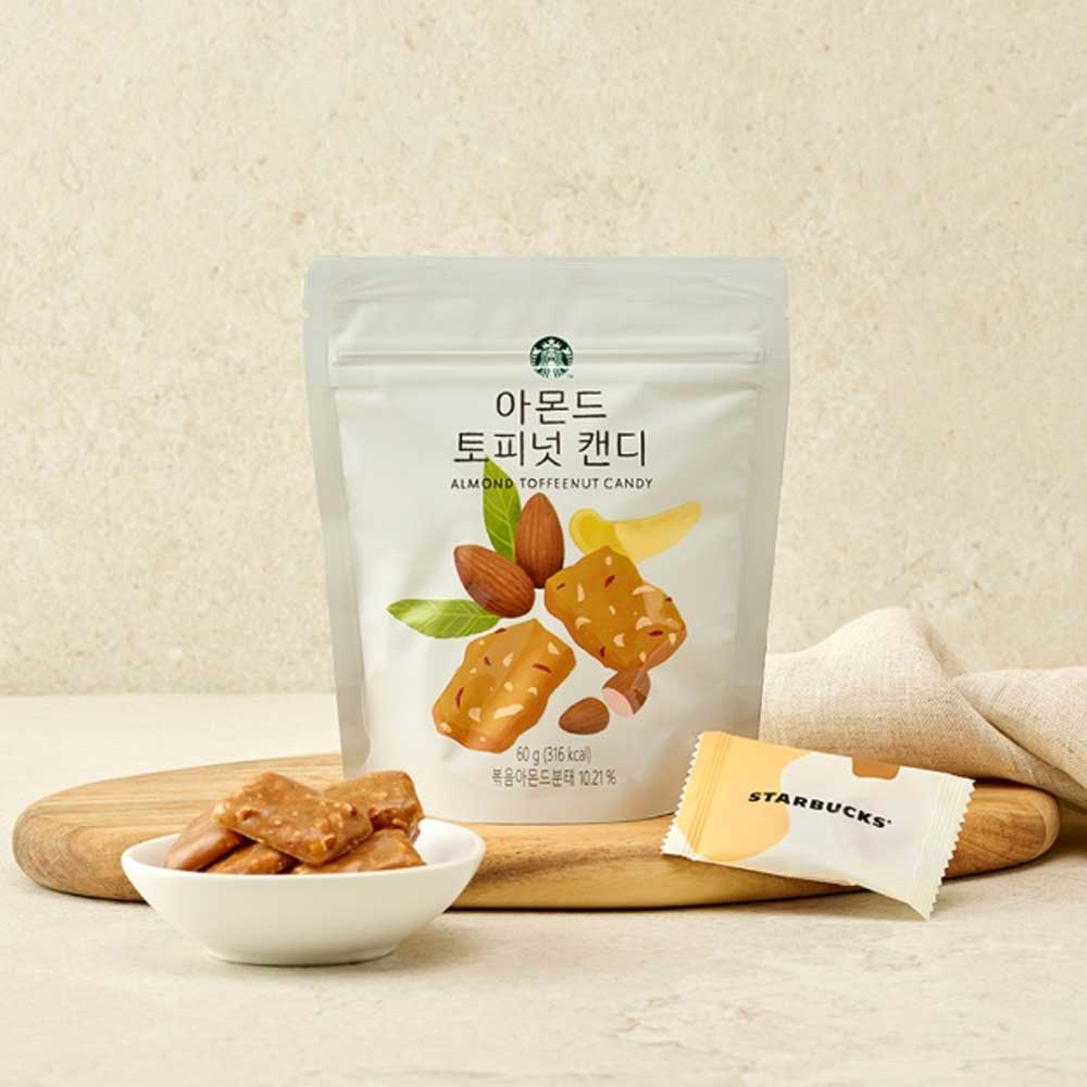 스타벅스 아몬드 토피넛 캔디 사탕 60g : 모던마스터