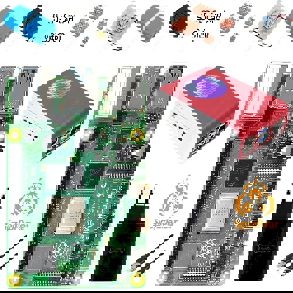 라즈베리 파이 4 모델 B 키트, 케이스, 전원, LED 선풍기, 순동 방열판, Pi4 : 모두함께즐거운스토어