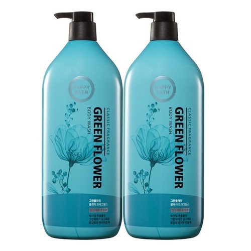 아모레퍼시픽  해피바스 클래식프라그랑스 그린플라워 바디워시 1400ml 2개 향 좋은 올인원 : 통일샵