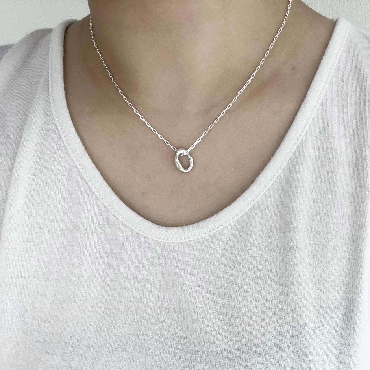 donut necklace / 925 실버 은목걸이 : splash studio