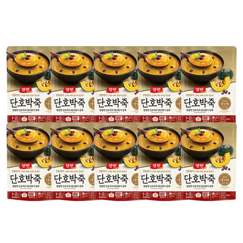 동원 양반 단호박죽(파우치) 420g x10개 고급 프리미엄 전통 몸 보신 환자 영양식 간편 즉석 건강 한끼 죽 혼밥 모닝 아침 원기회복 종류 : 통일샵