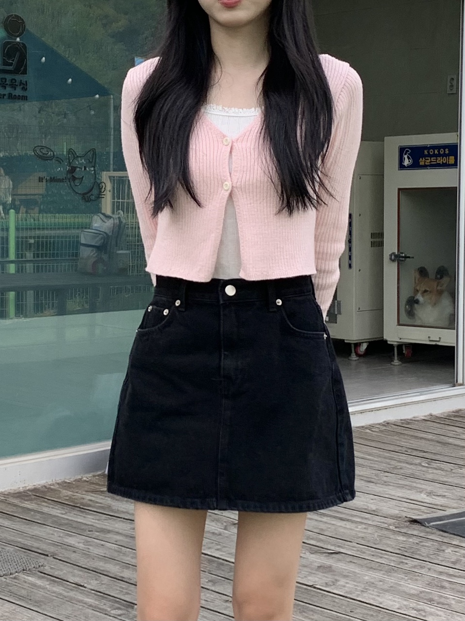 투버튼가디건 니트가디건 봄가디건 : 에르떼 Erette