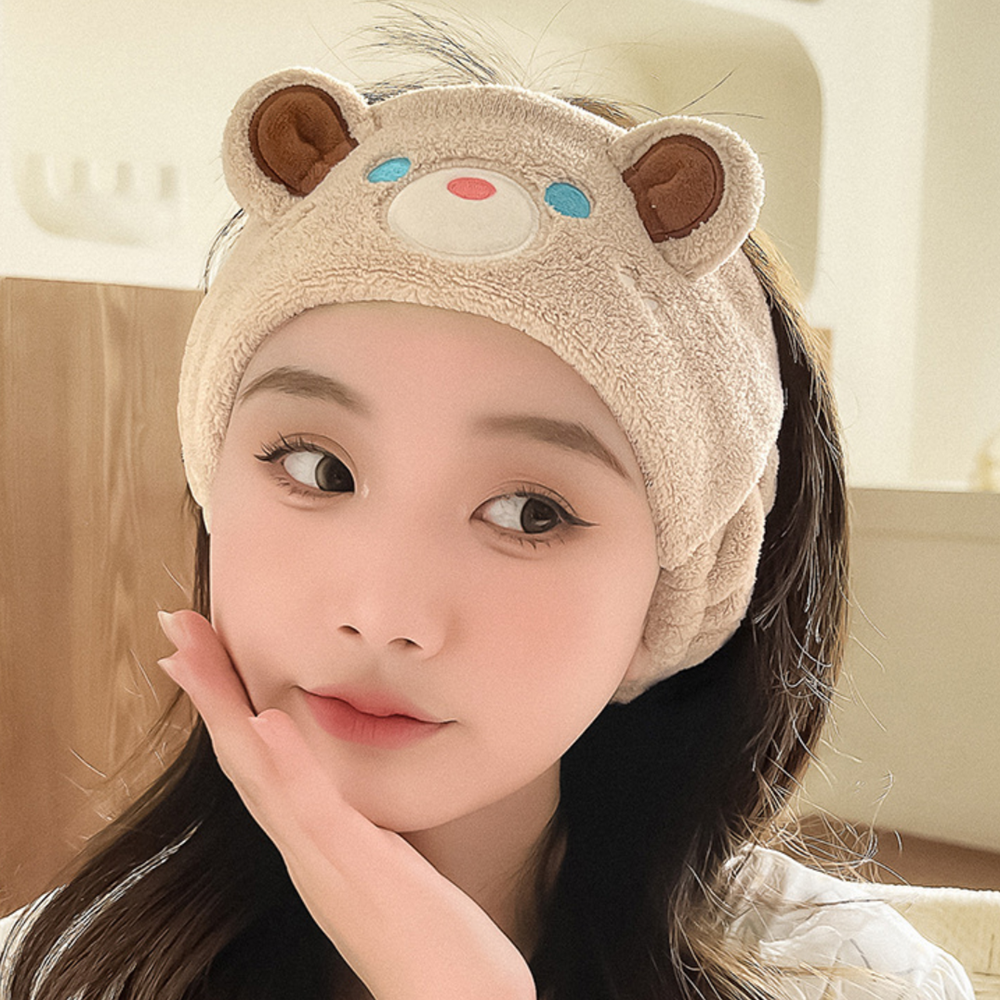 해어밴드 세안 세면 와이드 극세사 헤어 머리띠 : 에이줌