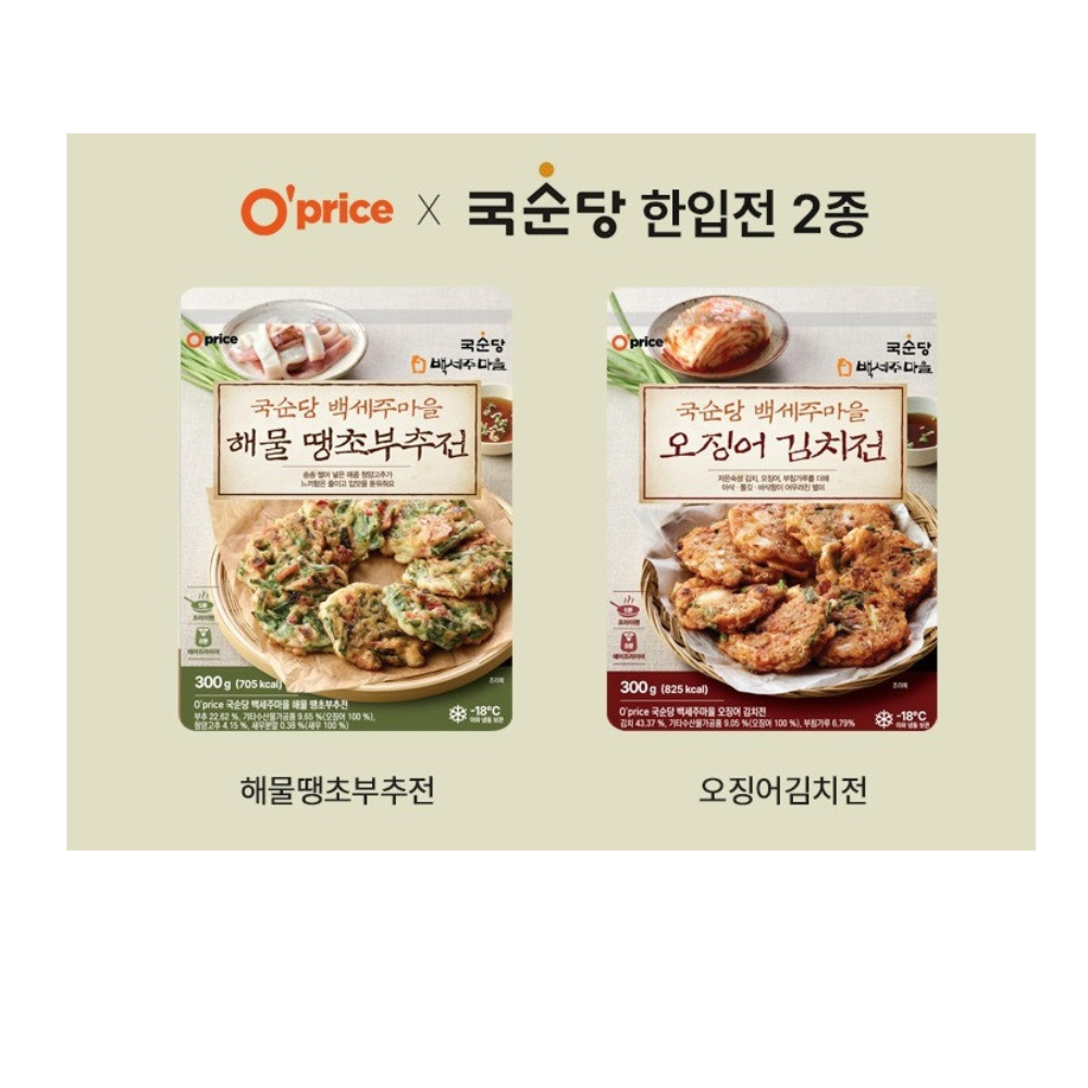 정식판매 킴스클럽 오프라이스 백세주마을 오징어 김치전 냉동 부침개 300g : 총각네양품점