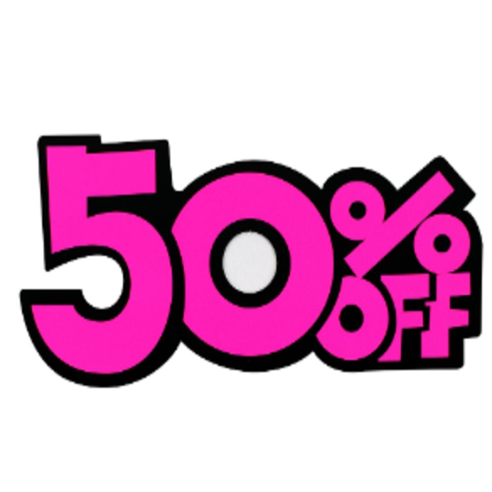 50%OFF 할인스티커 매장 창문부착 세일문구 스티커 : 쎄라몰